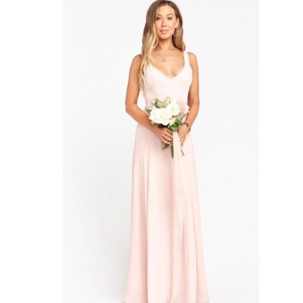Show Me Your Mumu Jenn Maxi Formal Bridesmaid Formal Dusty Blush Crisp Size Smal